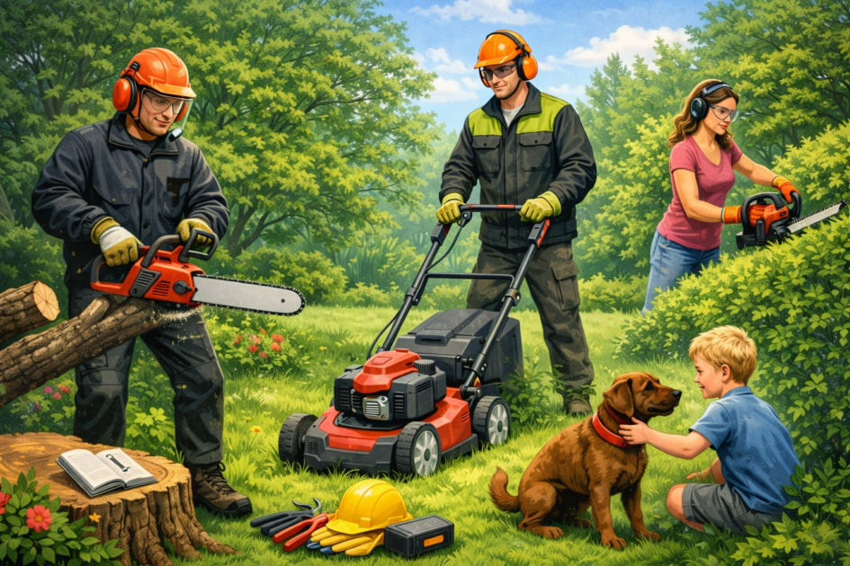 Sécurité et jardinage en pleine action